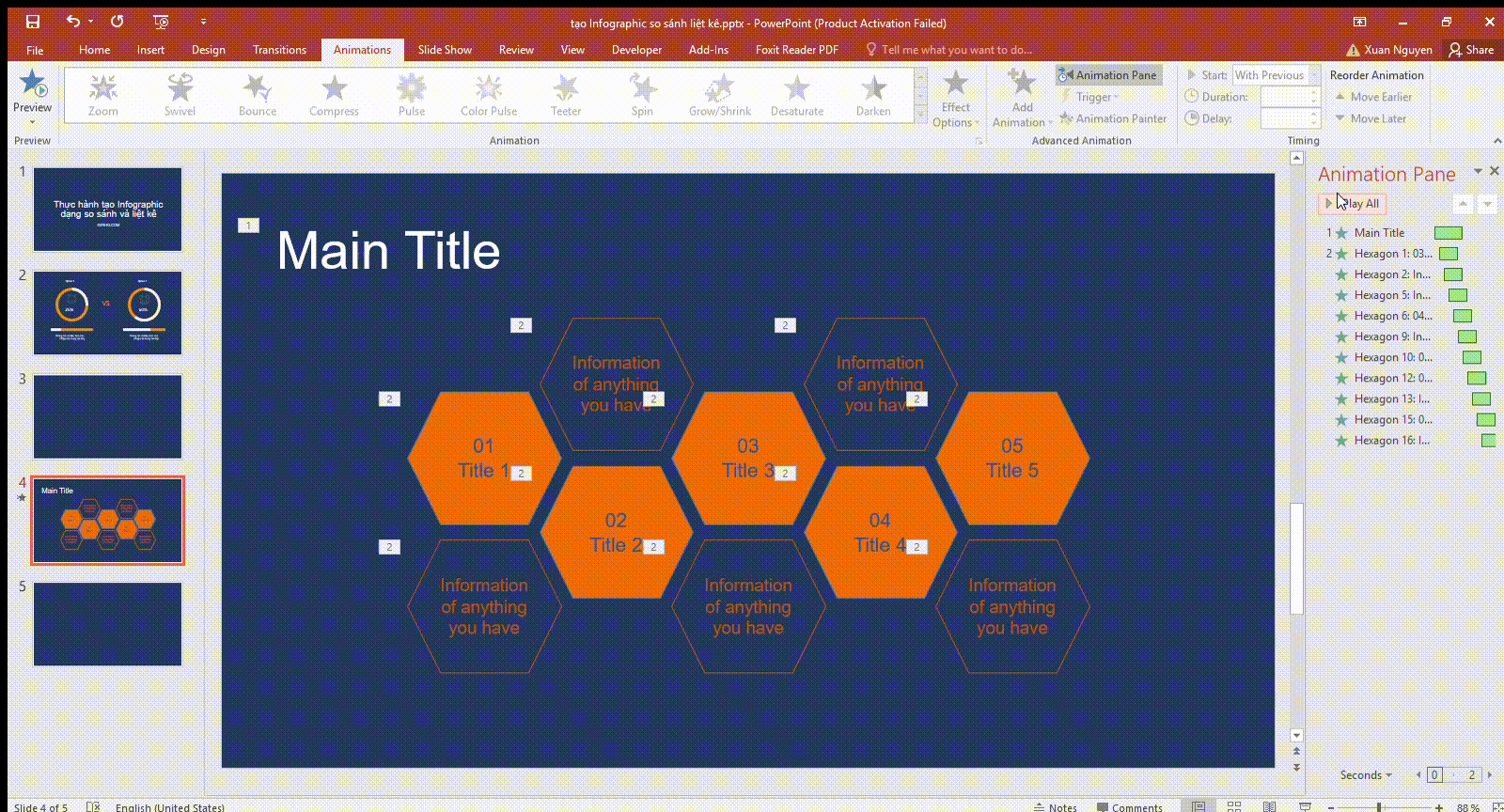 Hướng dẫn chi tiết về Hiệu ứng Animation trên Powerpoint - Phần 2: Kết hợp Hiệu ứng