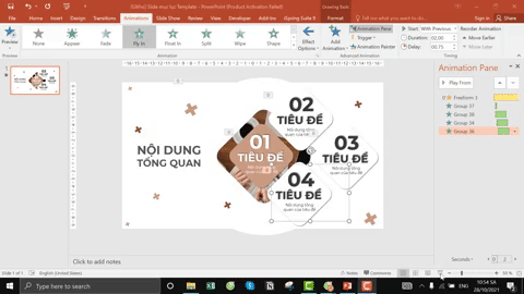 Cách trình bày slide mục lục PowerPoint đẹp và ấn tượng (Phần 3)