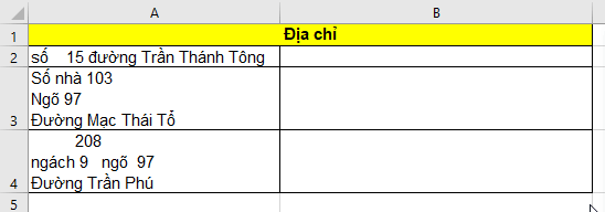 Các thao tác với 3 ký tự trắng thường gặp trong Excel