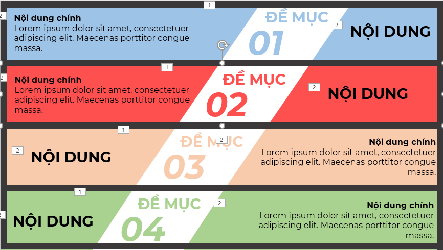 Cách trình bày slide mục lục PowerPoint đẹp và ấn tượng (Phần 2)