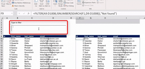Cách tạo ô lọc dữ liệu trong Excel hiện kết quả theo thời gian thực