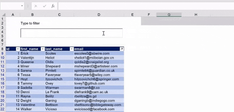 Cách tạo ô lọc dữ liệu trong Excel hiện kết quả theo thời gian thực
