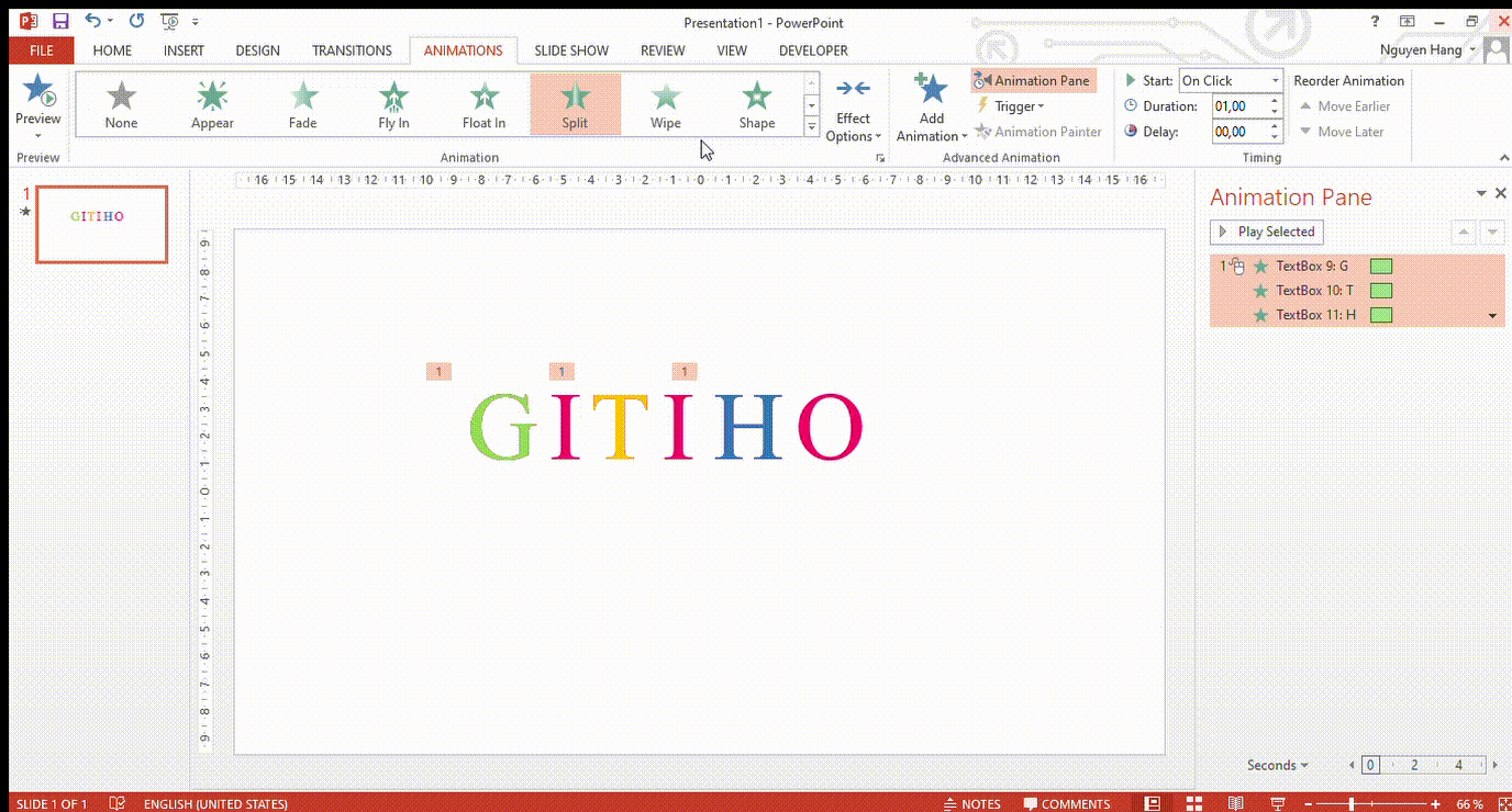 Hướng dẫn tạo hiệu ứng chữ đổi màu trong PowerPoint