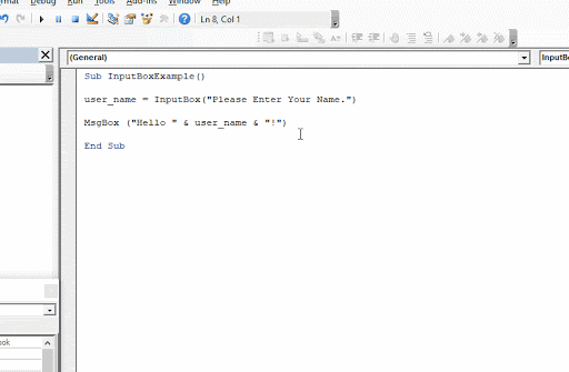 Làm thế nào để sử dụng hàm InputBox trong VBA Excel?