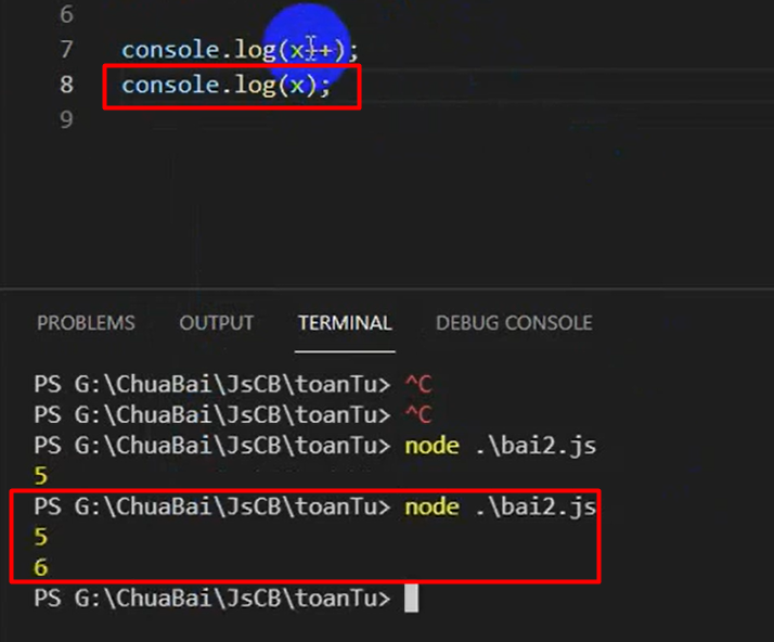 Bài tập thực hành Javascript với toán tử ++ kèm hướng dẫn giải