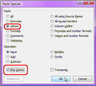 cách sử dụng tính năng Paste Special trong Excel
