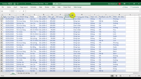 Hướng dẫn cách tạo bảng trong Excel với Format As Table