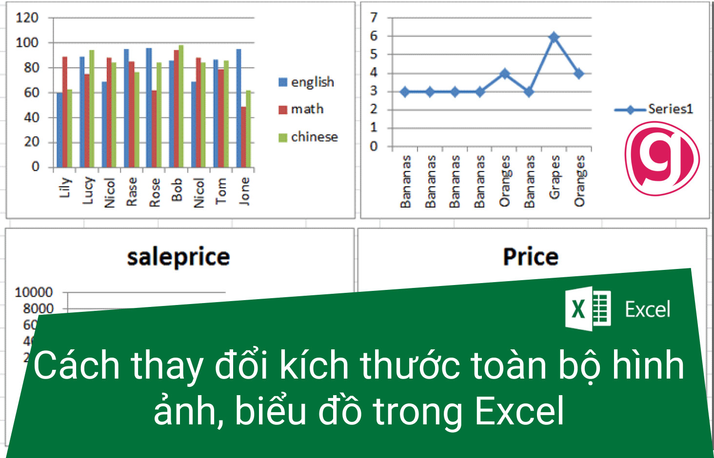 Cách Thay Đổi Kích Thước Toàn Bộ Hình Ảnh, Biểu Đồ Trong Excel