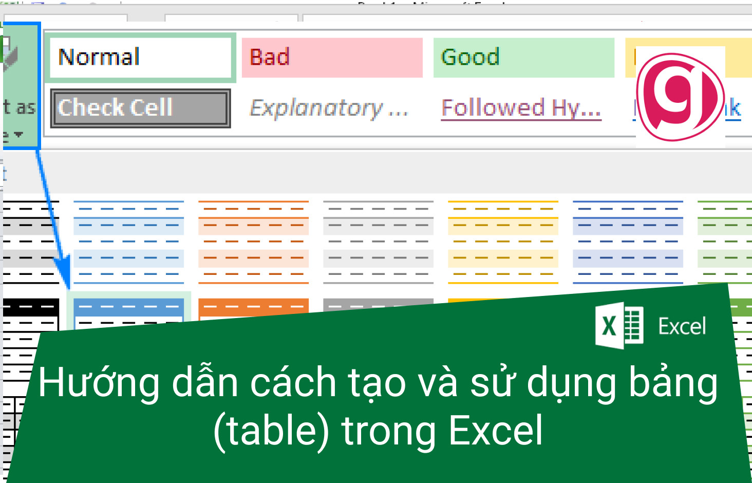 Cách tạo bảng kẻ bảng trong Excel