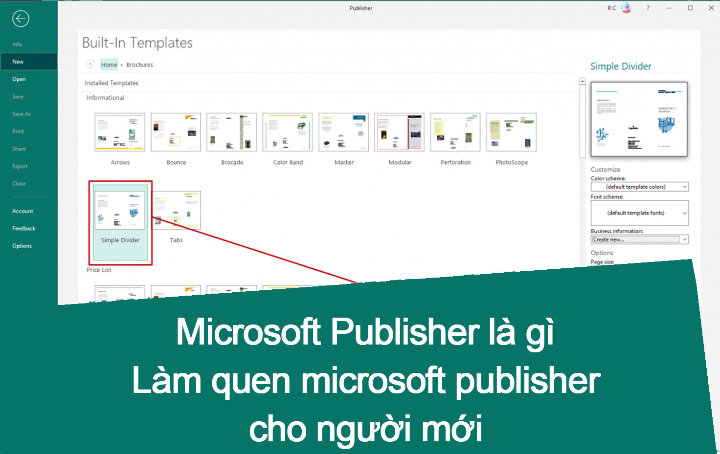 Microsoft Publisher là gì, làm quen MS publisher cho người mới