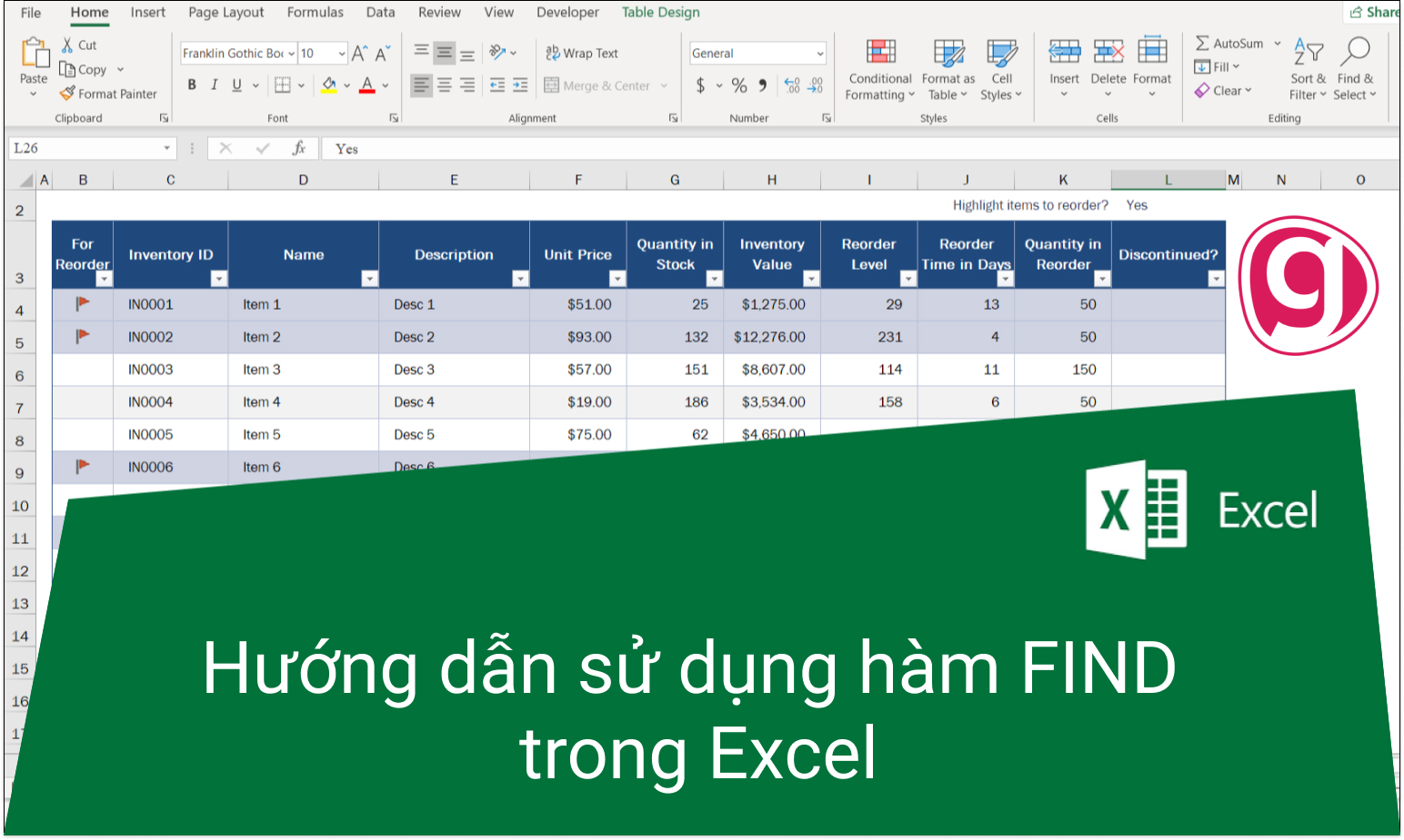 H ng d n s d ng h m find trong excel
