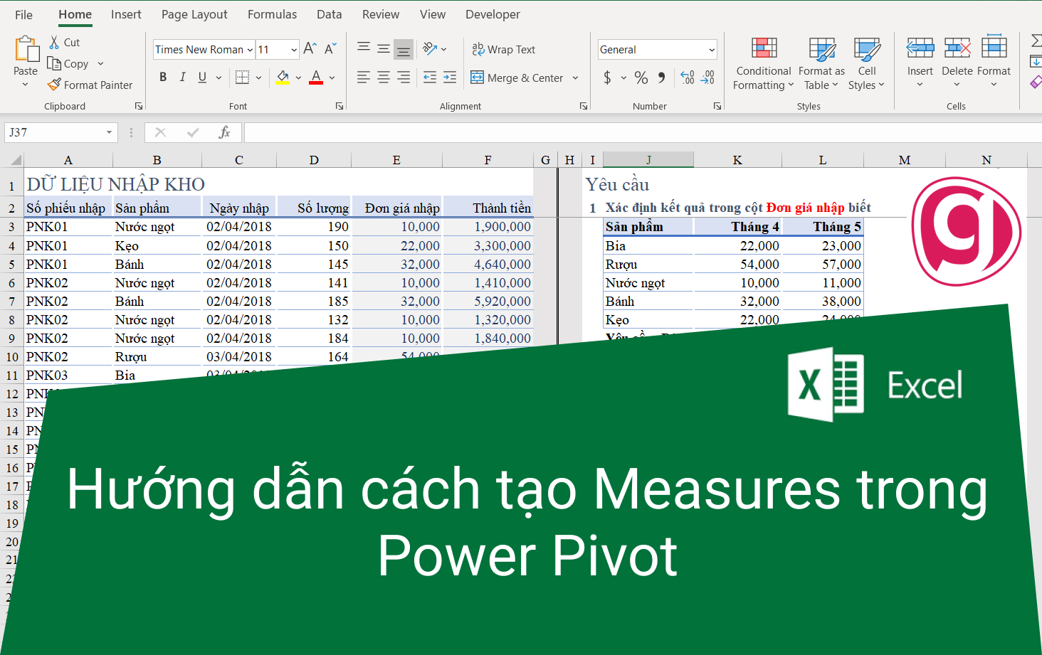 Hướng dẫn bạn 3 cách để tạo Measures trong Power Pivot